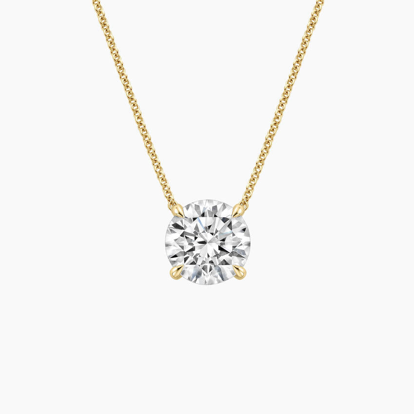 1 Carat Round Solitaire Necklace Secondary image
