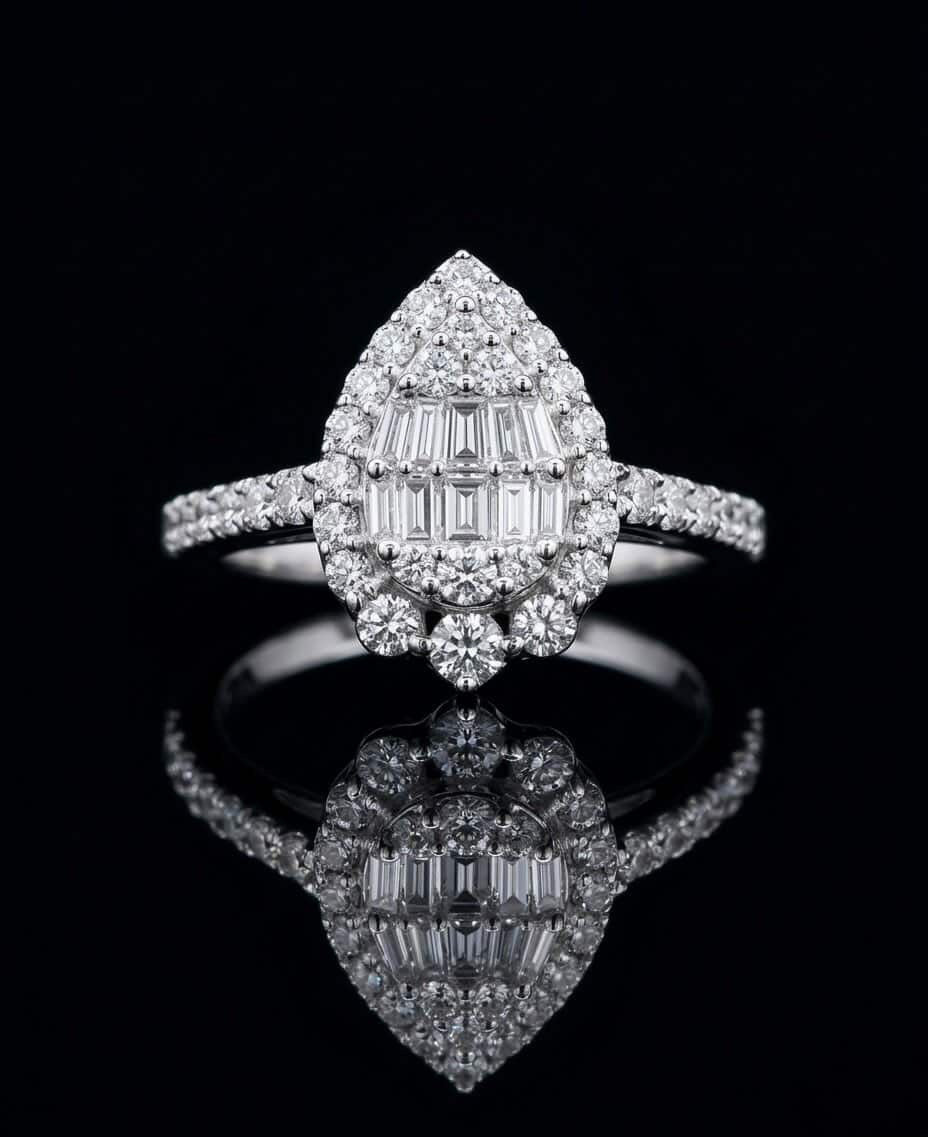 Pear Illusion Ring