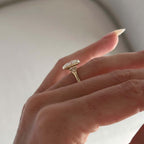 Elongated Cushion Bezel Ring