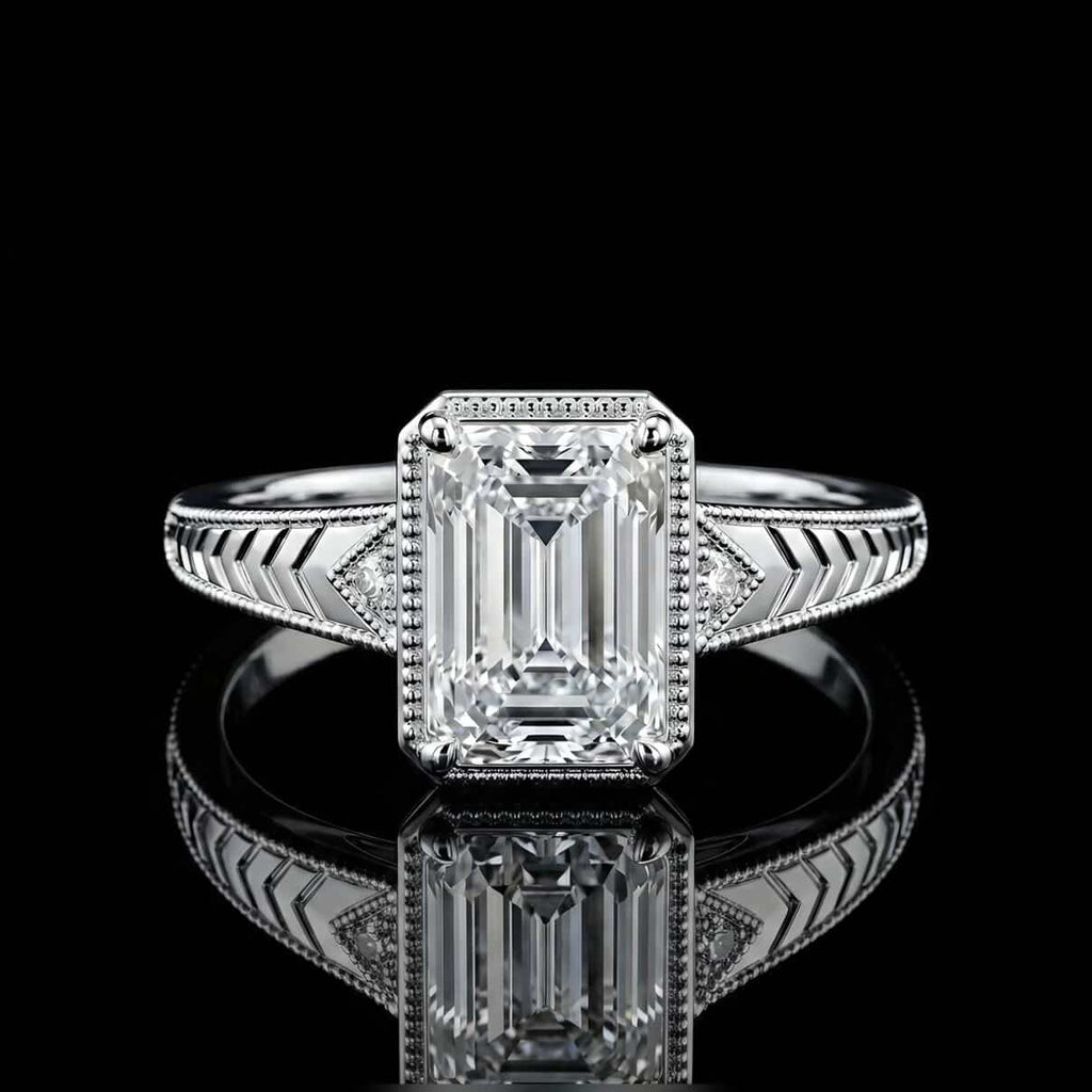Chevron Bezel Ring