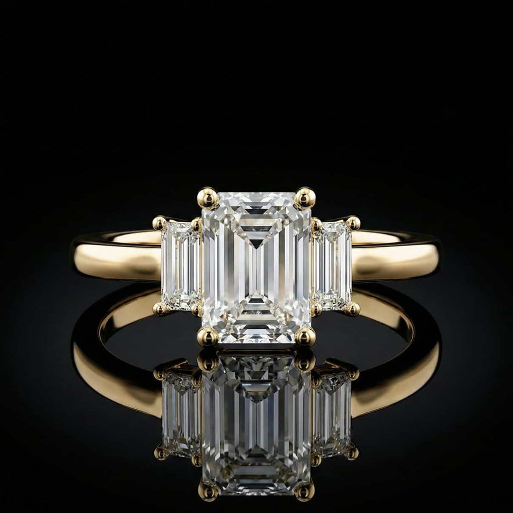 Emerald Trinity Ring