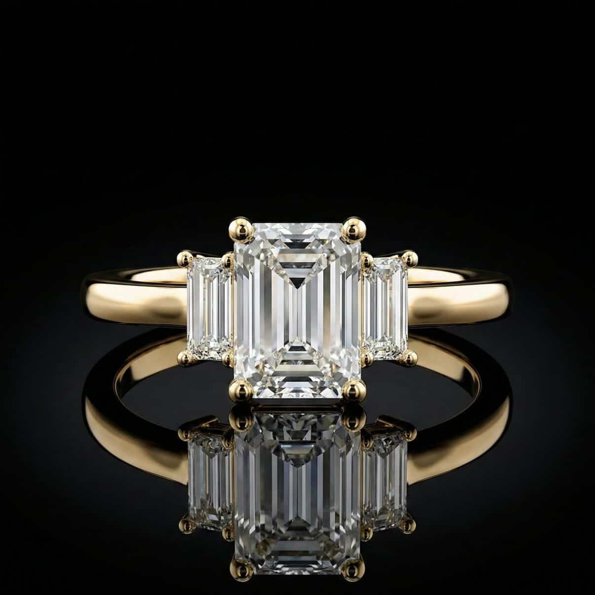 Emerald Trinity Ring