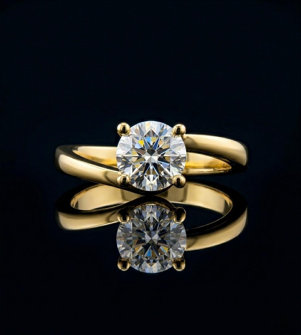 Twisted Solitaire Ring