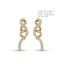 Sculptural Ribbon Twist Diamond Earrings