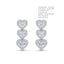 Trilogy Heart Diamond Drop Earrings