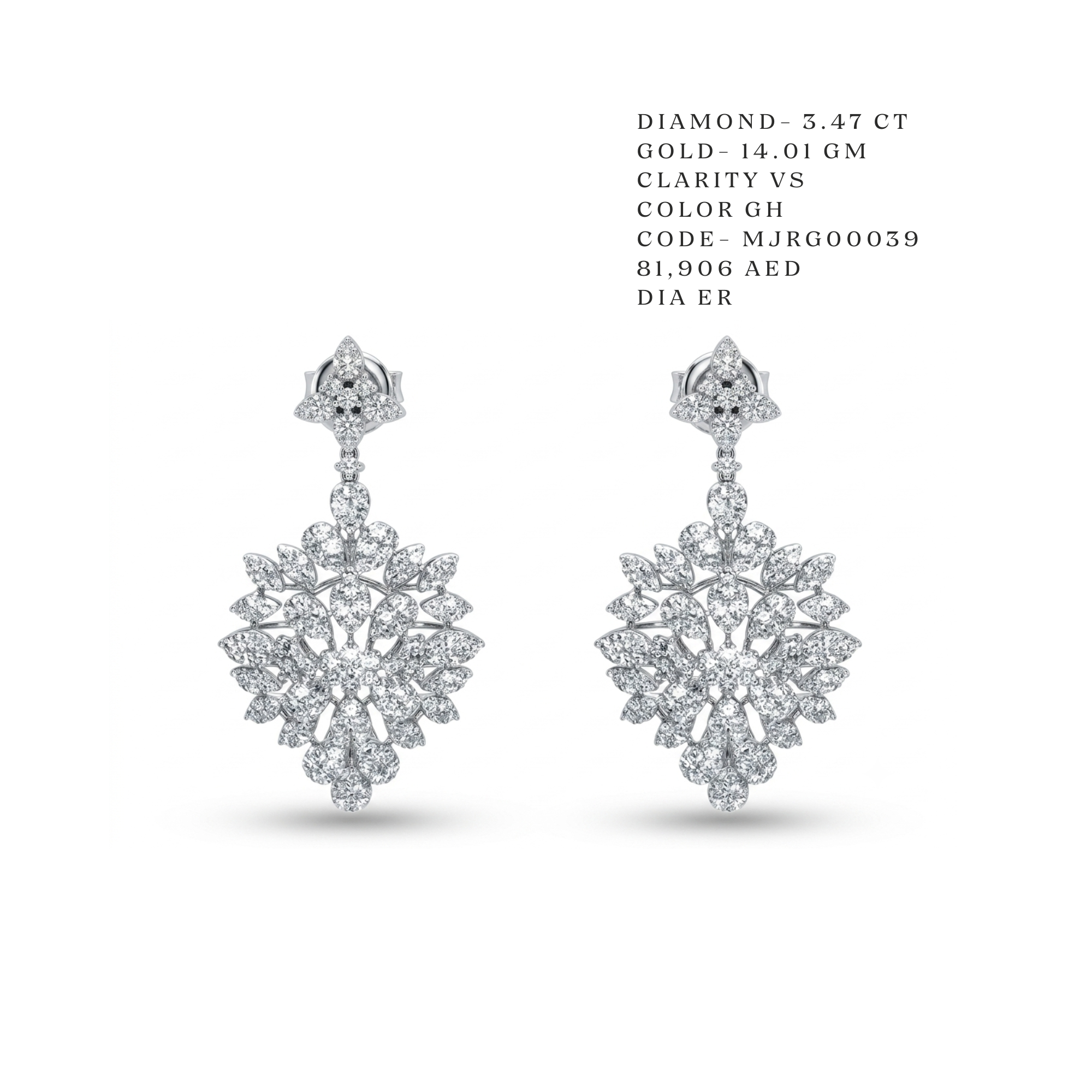 Majestic Chandelier Marquise Drop Earrings Main image