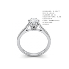 Elysian Pavé Solitaire Diamond Ring
