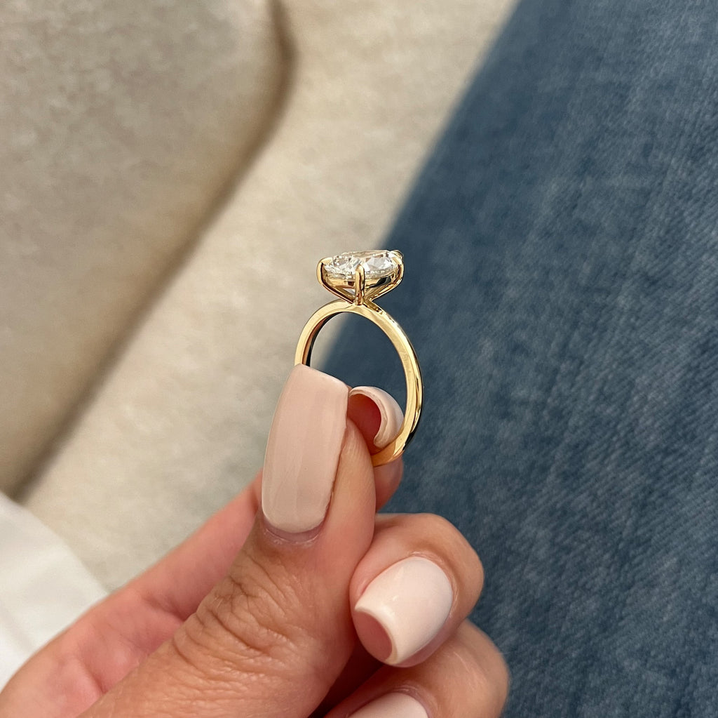 Eden Pear Solitaire Ring