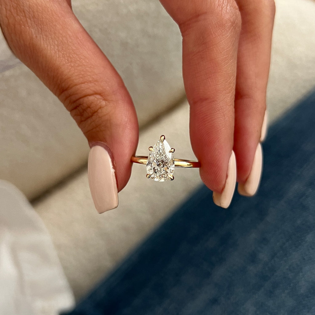 Eden Pear Solitaire Ring