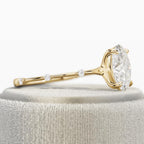 Oval Cut Accent Band Ring