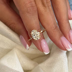 Oval Cut Accent Band Ring