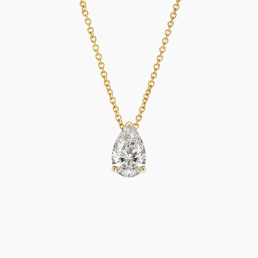 3/4 Carat Pear Solitaire Necklace
