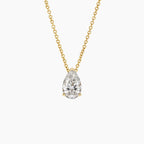 3/4 Carat Pear Solitaire Necklace