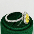 Helios Pear Halo Ring