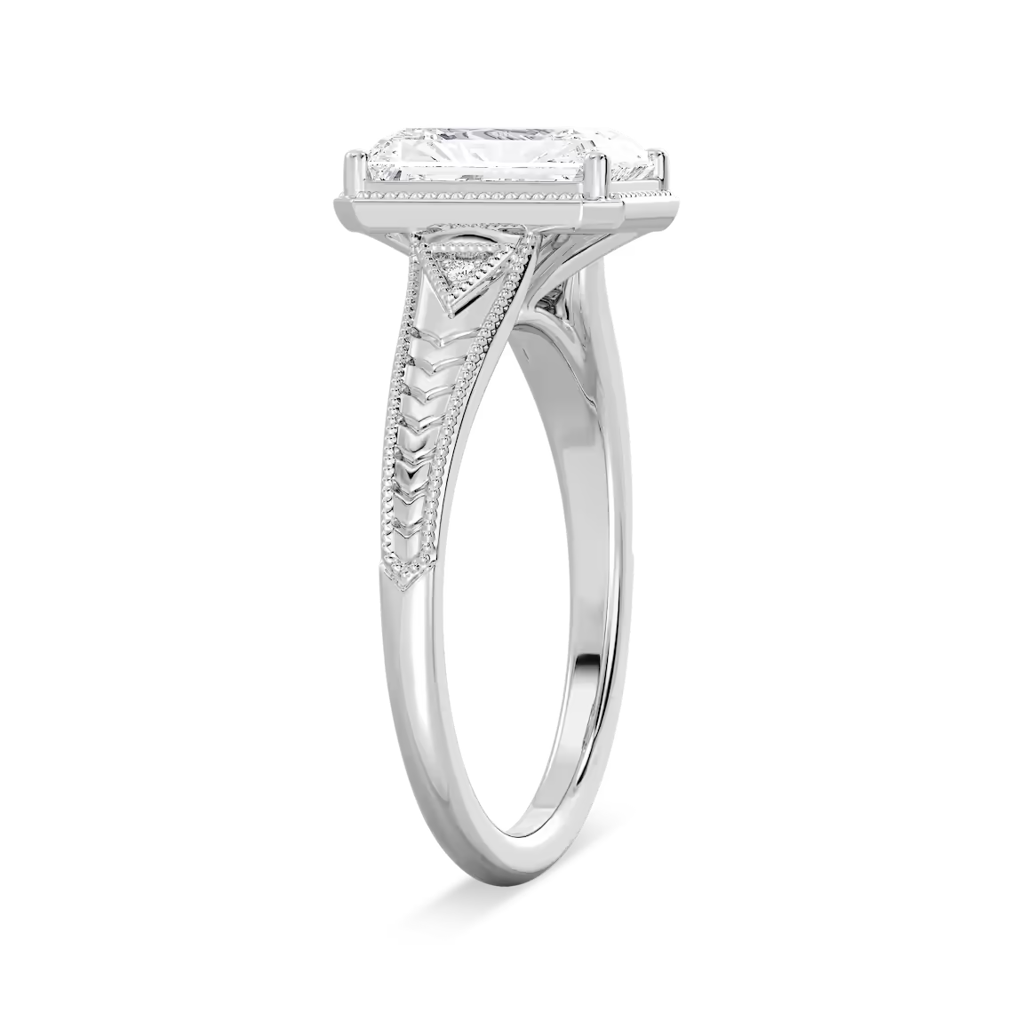 Chevron Bezel Ring