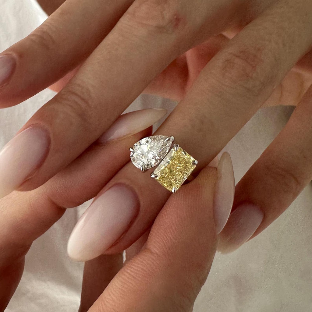 Toi et Moi Pear & Radiant Ring