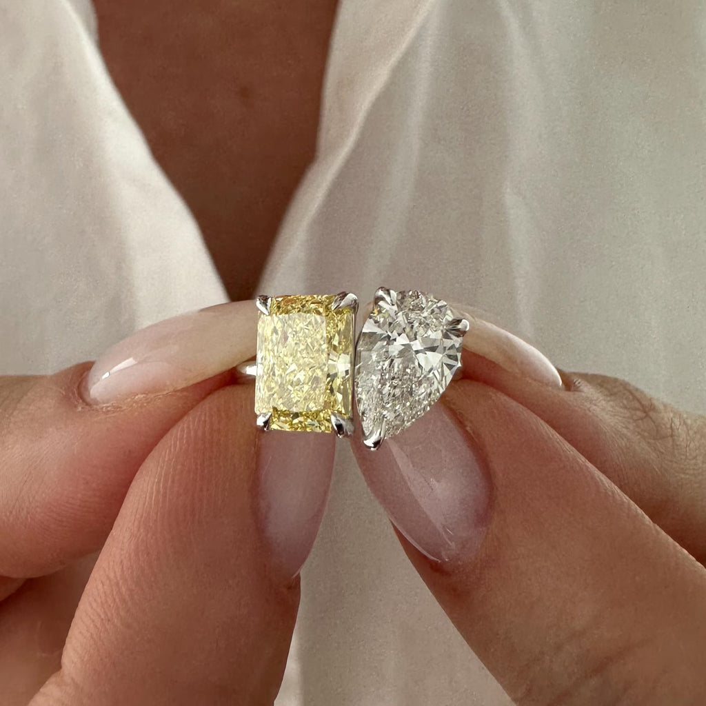 Toi et Moi Pear & Radiant Ring