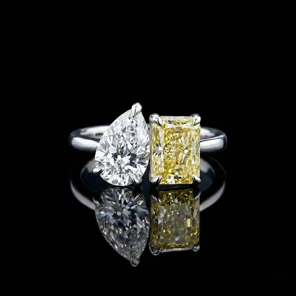 Toi et Moi Pear & Radiant Ring