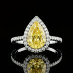 Helios Pear Halo Ring