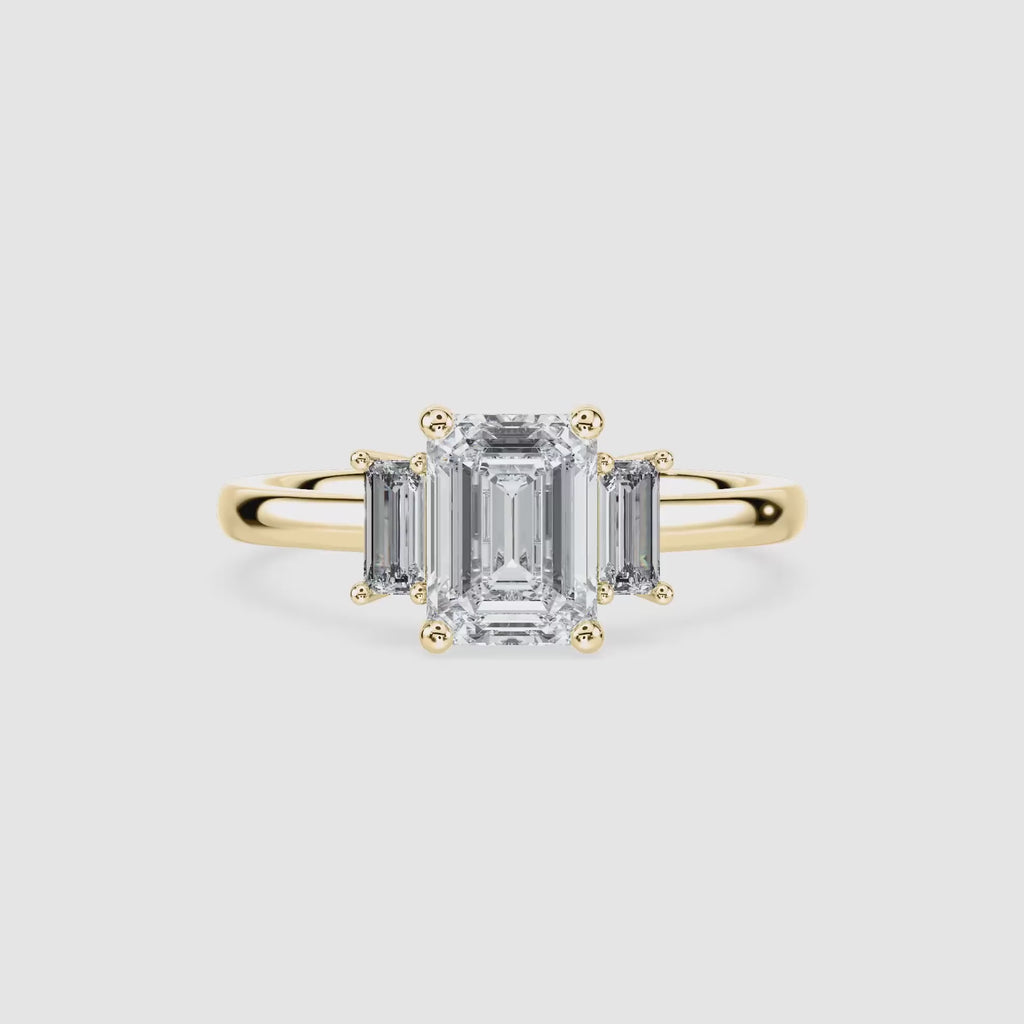 Emerald Trinity Ring