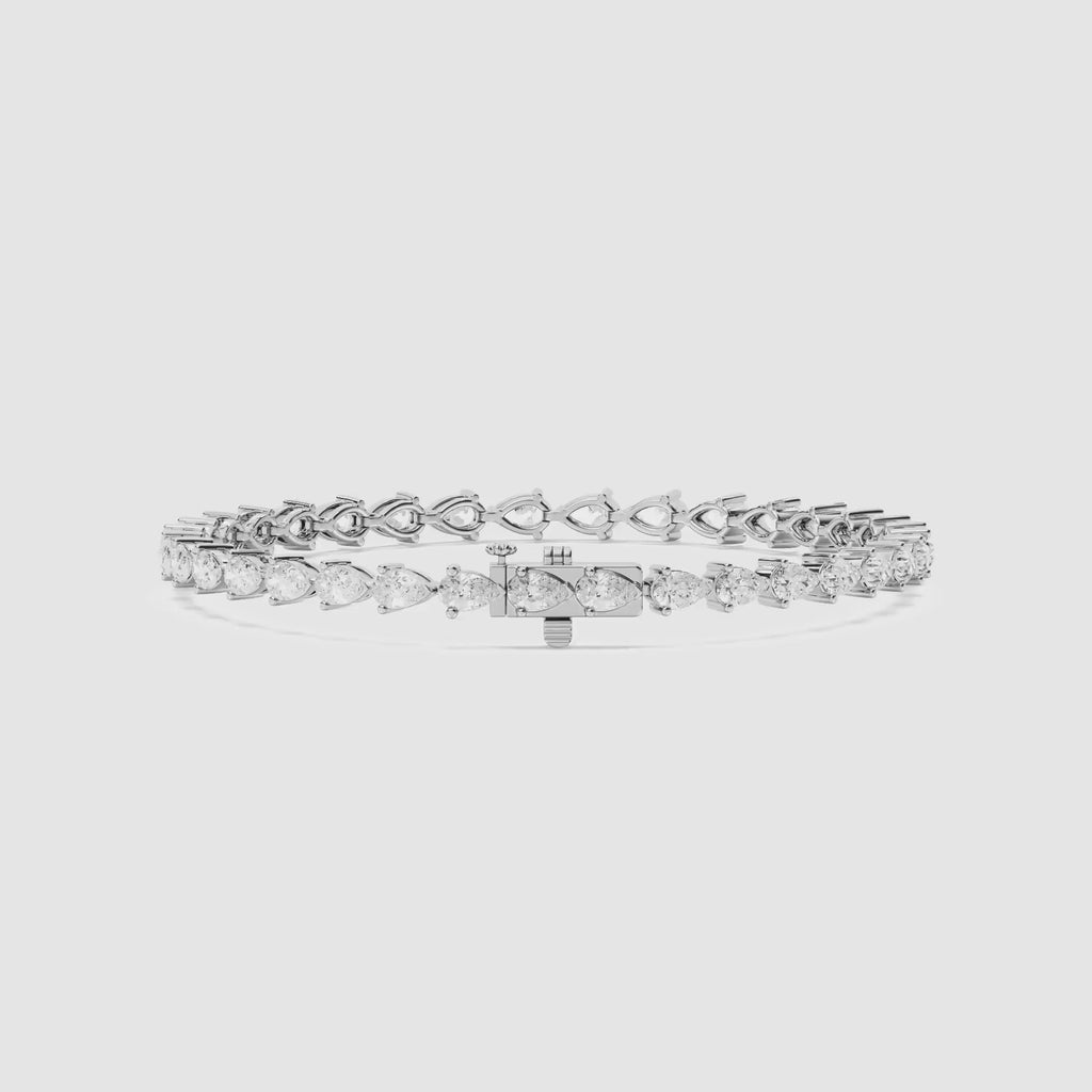 4.8 Carat Pear Tennis Bracelet