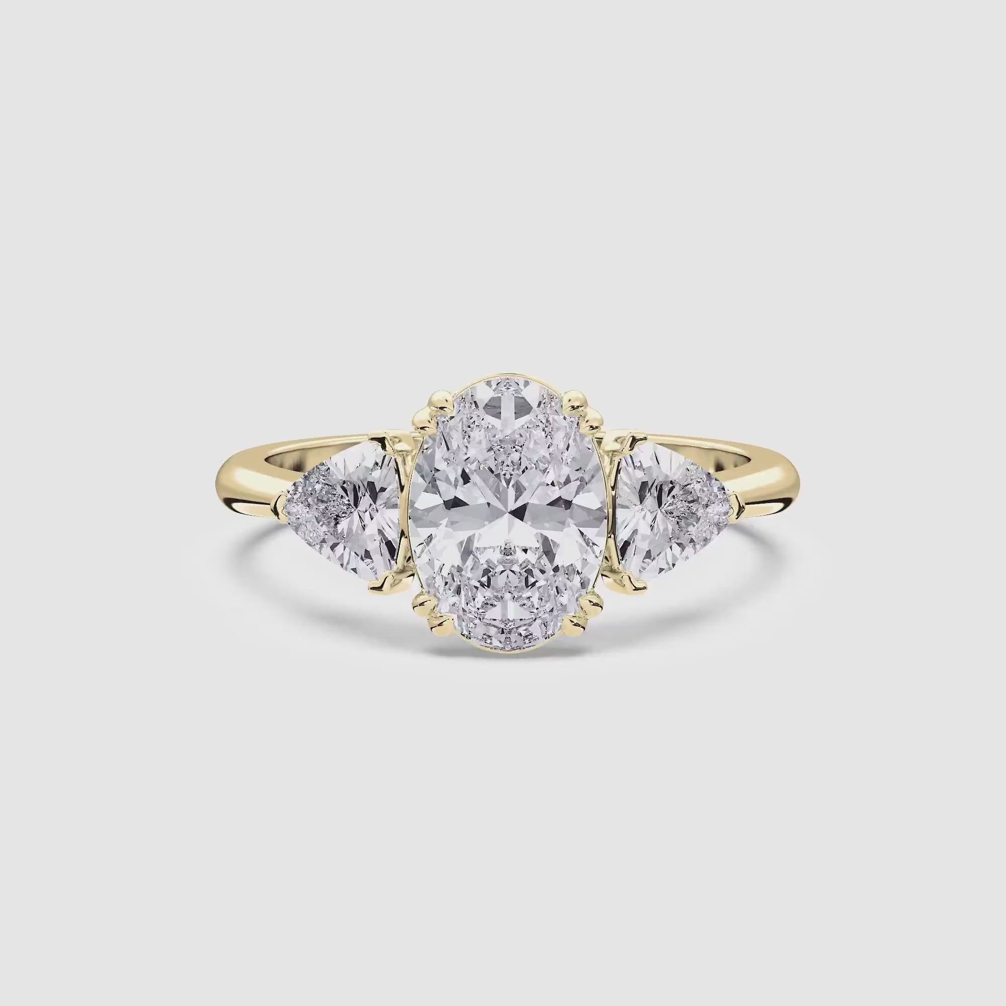 Celine Oval & Trillion Ring